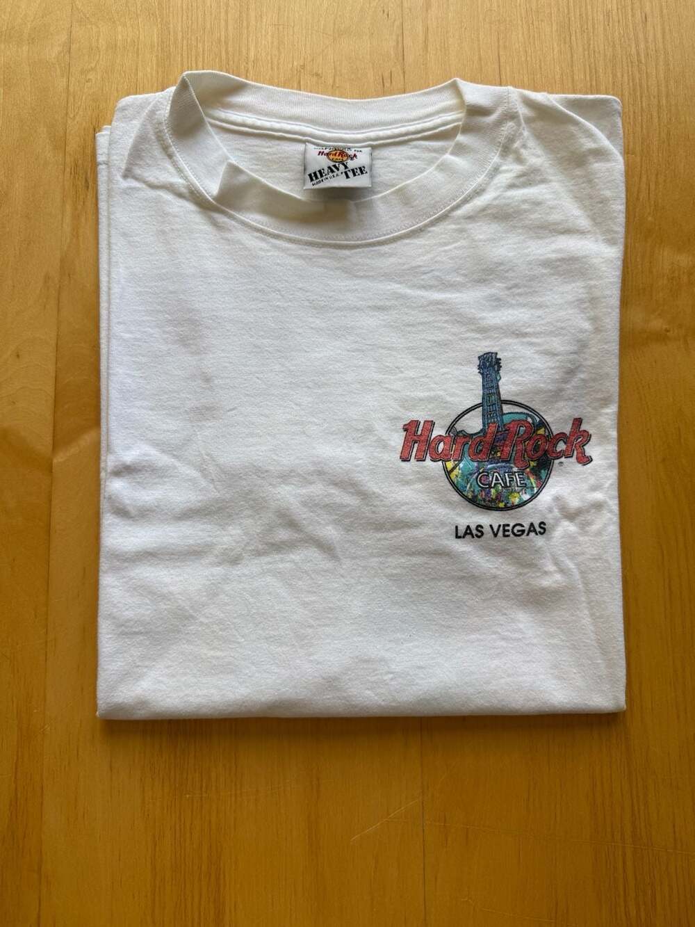 Hard Rock Cafe Las Vegas T-Shirt Size Large White Graphic Tee